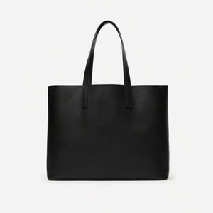 Everlane Day Tote (black leather)